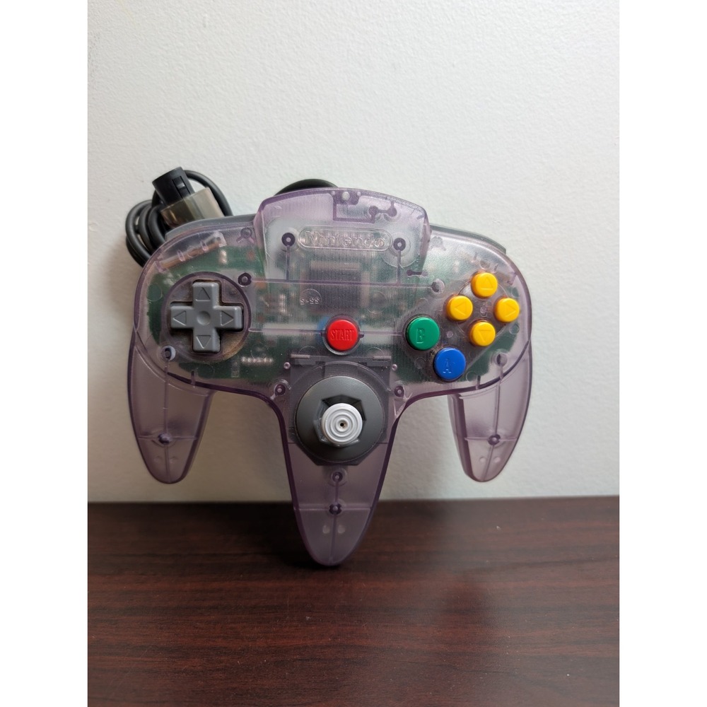 Nintendo 64 N64 Controller Atomic Purple Clear NUS-005 - Tested Tight Stick